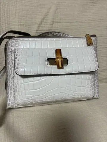 모다 프린치페 밤부 숄더백 히말라야 화이트