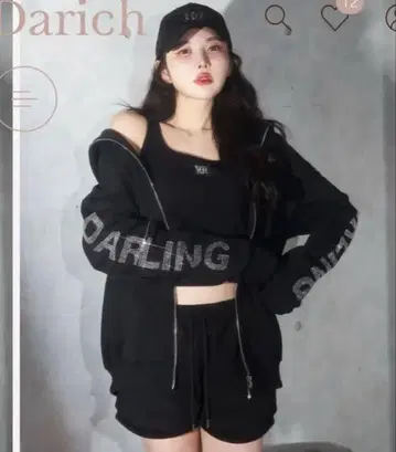 darich 다리치 크리스탈 로고 후드티