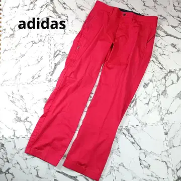 새상품급 adidas 아디다스 골프 팬츠 스트레이트 면바지 속건성 레드