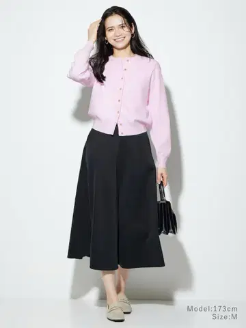 PLST 스쿠버 저지 플레어 스커트