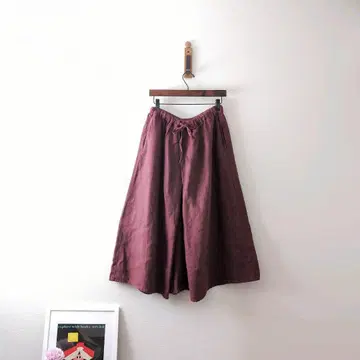 prit 린넨 턱 플레어 스커트