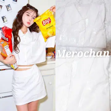 다리치 박스 크롭 셔츠 셋업