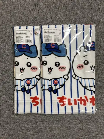 치이카와xMLB 컵스 페이스 타월 2개