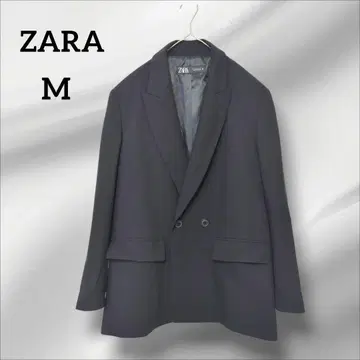 ZARA 테일러드 자켓 더블 블랙 심플 M