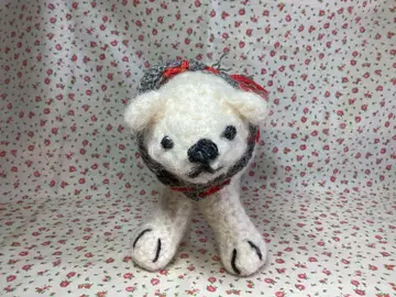 [미사용] 시로쿠마 울 봉제인형 테디베어 인테리어 곰 일본제