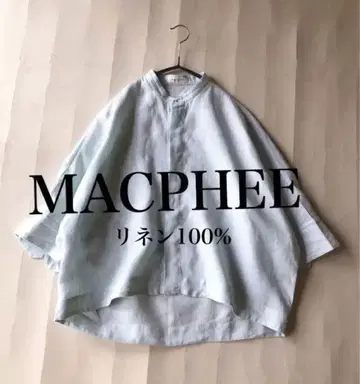 투모로우랜드 MACPHEE 린넨 100% 입체 실루엣 밴드 칼라 셔츠
