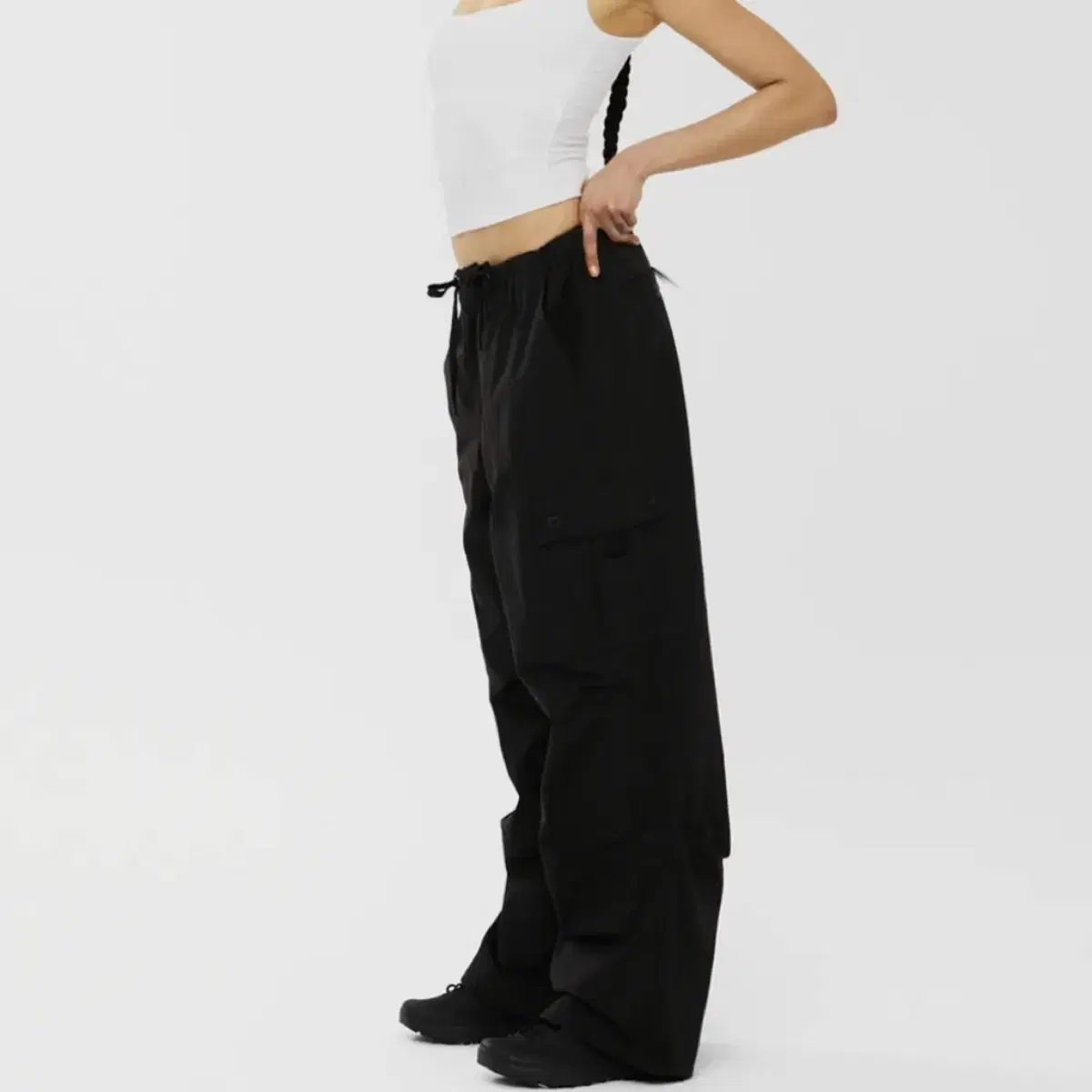 【GLOWNY】25SS★(S,M,L) AIR FOLDING FLARE PANTS AIR FOLDING FLARE PANTS (WHITE MELANGE) - GLOWNY