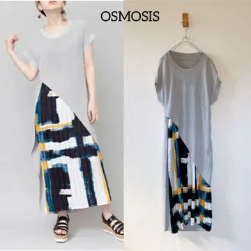 OSMOSIS 오즈모시스 비대칭 니트 원피스 변형