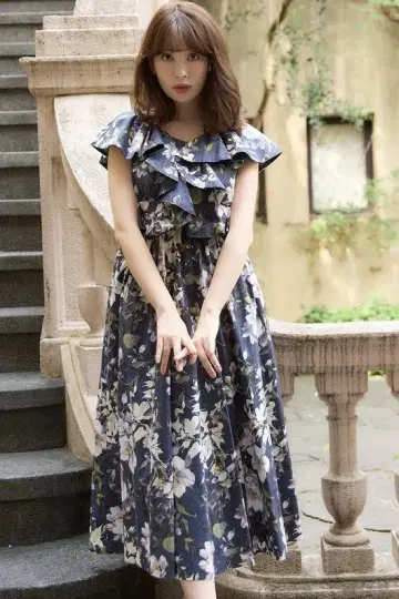 Herlipto Anemone Ruffled Long Dress S