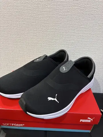 새상품 PUMA SOFTFOAM+ 슬립온 블랙 23cm