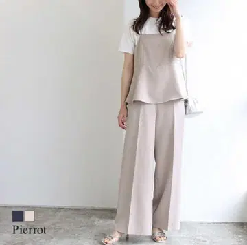 [미사용 새상품/택 포함] Pierrot 페플럼 올인원 베이지