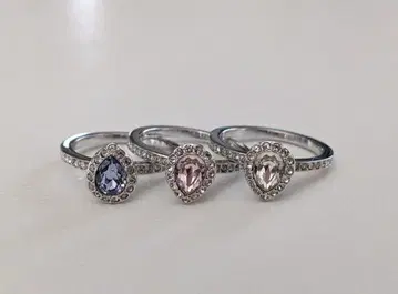 SWAROVSKI 스와로브스키 반지 3세트