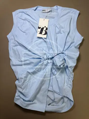 Bibiy. TULIP DRAPED TOP 블루 미사용 새상품