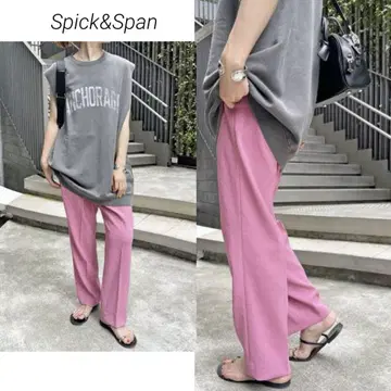 Spick&Span 컬러 테이퍼드 턱 팬츠