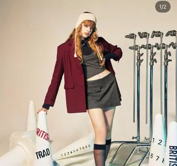 laguagem LOW WAIST SKORT gray 팬츠 스커트