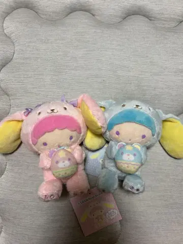 산리오 리틀트윈스타 마스코트 키키라라 토끼 봉제 인형