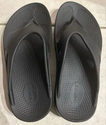 Oofos 블랙 플립플랍 27cm