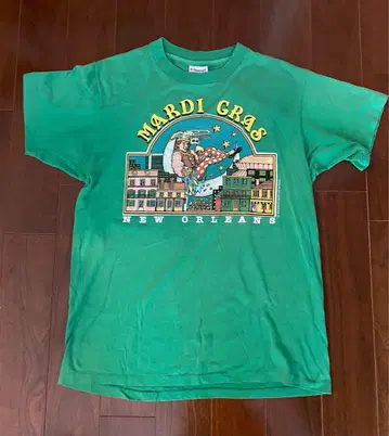 MARDI GRAS NEW ORLEANS 티셔츠 그린 컬러