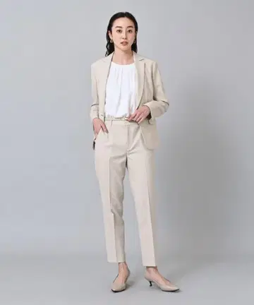 새 상품 세트 untitled 드라이 터치 테일러드 재킷 테이퍼드 팬츠