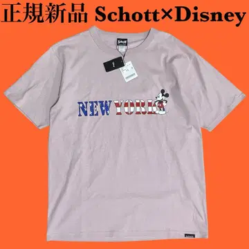 정규 새상품 Schott x Disney 샷 디즈니 미키 티셔츠 L