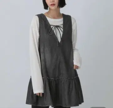 데님 미니 원피스 로리즈팜 미사용 새상품 이번 시즌 신상