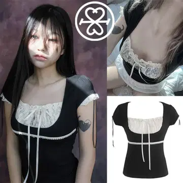 Swimcity 레이스 상의 Late afternoon lace top