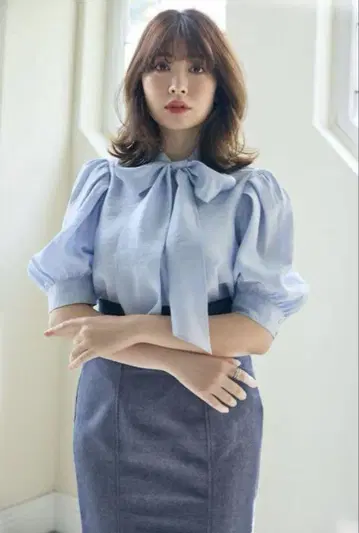 Herlipto Just Because Two-Way Blouse sky