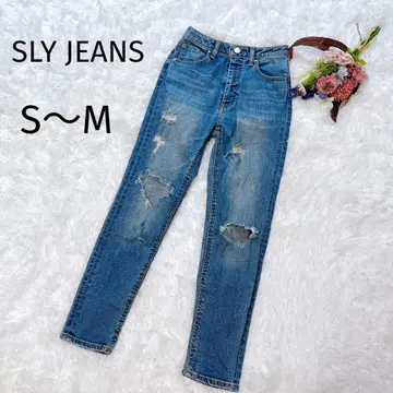 SLY JEANS 데님 팬츠 데미지 가공 스키니 슬림 팬츠 4963