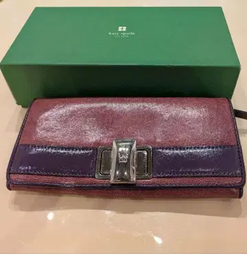 kate spade 가죽 장지갑 퍼플/와인 레드