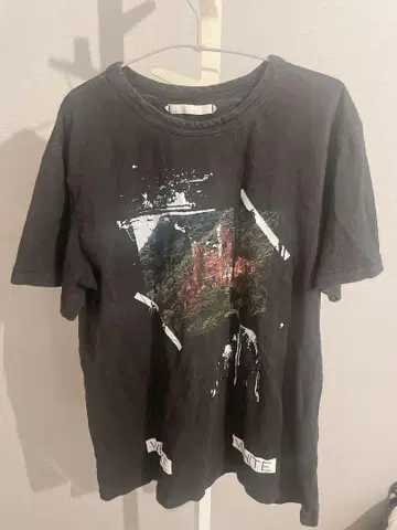 OFF-WHITE 그래픽 티셔츠 블랙 XL