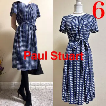 새상품급! 폴 스튜어트 Paul Stuart 스트레치 원피스 L 네이비