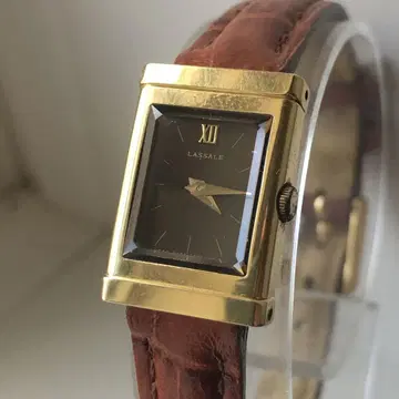 LASSALE SEIKO 세이코 라사르 아날로그 시계 브라운 가죽