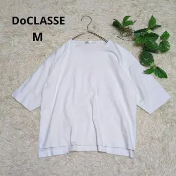[DoCLASSE] 두클라쎄 심플 5부 소매 티셔츠 넉넉한 M 화이트