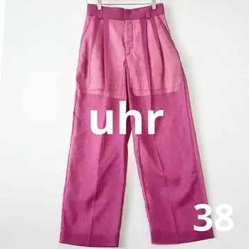 우어 uhr 시어 팬츠 미사용 새상품 보라색 38