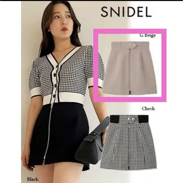 스나이델 센터 지퍼 스커트 숏 팬츠