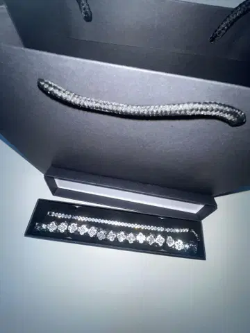 실버 크리스탈 팔찌 2개 세트