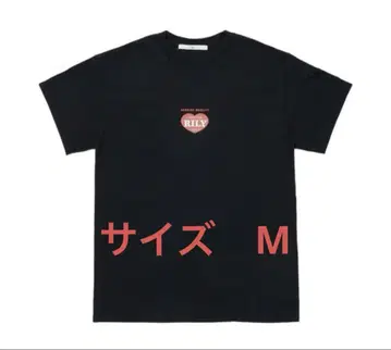 RILY Heart Logo SS 티셔츠 블랙 M 사이즈