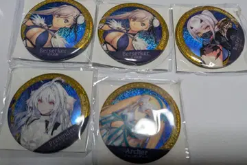 FGO 가챠메이트 캔뱃지 레이디 아발론 외 4점, 총 5점