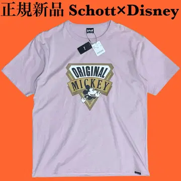 정품 새상품 Disney x Schott 샷 디즈니 미키 티셔츠 L