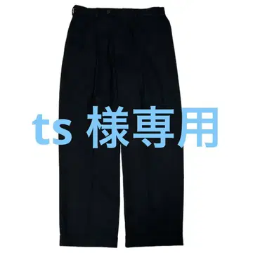 90s-00s PERRY ELLIS 레이온 슬랙스 블랙