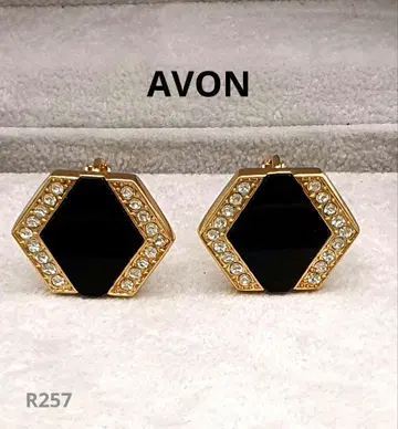 AVON의 육각형 보석 귀찌