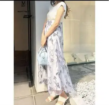 mercuryduo 꽃무늬 자수 롱 원피스