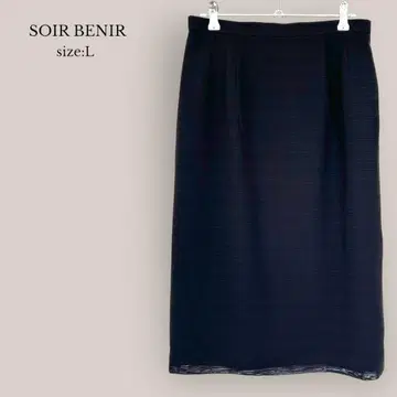 SOIR BENIR 새상품급 롱 타이트 스커트 종아리 기장 블랙 포멀