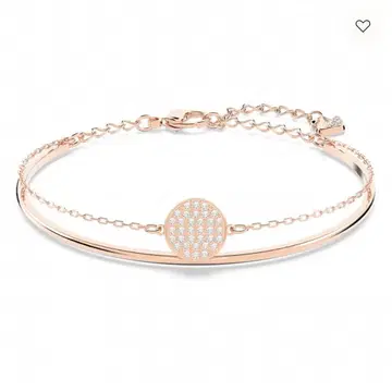 [새상품급] SWAROVSKI 스와로브스키 2연 팔찌 핑크 골드