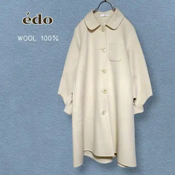 [미사용] edo 플레어 슬리브 스텐카라 코트 울 100%