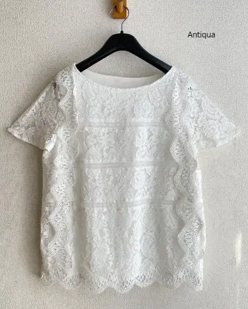 안티카 ANTIQUA 레이스 프렌치 슬리브 상의
