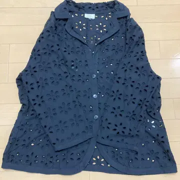 Otto 오토 꽃무늬 코튼 레이스 블라우스 자켓 3L 면 100