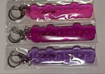 back number 랜덤 PVC 반사 키링 3개 세트