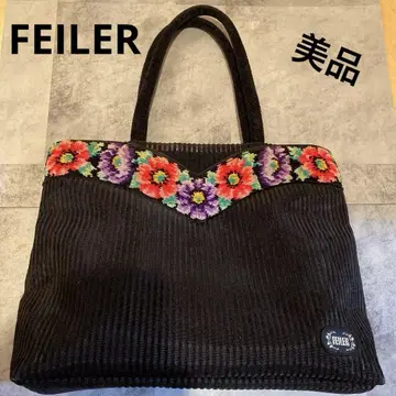 새상품급 FEILER 페일러 꽃무늬 자수 메쉬 토트백 레이스