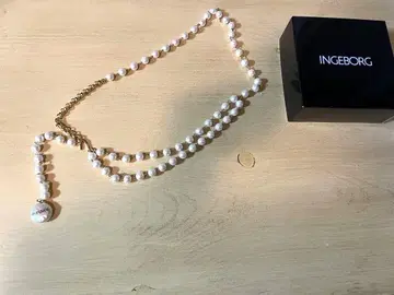 INGEBORG 펄 체인 벨트 로고